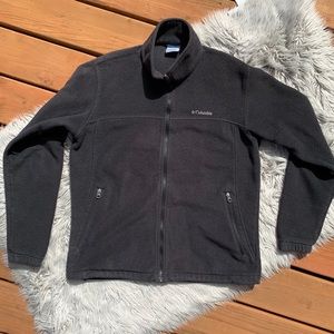 Columbia Blk interchange zip fleece jacket Sz Lrg